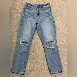 American Eagle distressed mom jeans